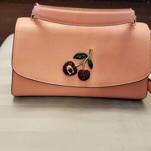 Coach Leather Tilly 23 Satchel Crossbody w/Cherry Pink 🍒